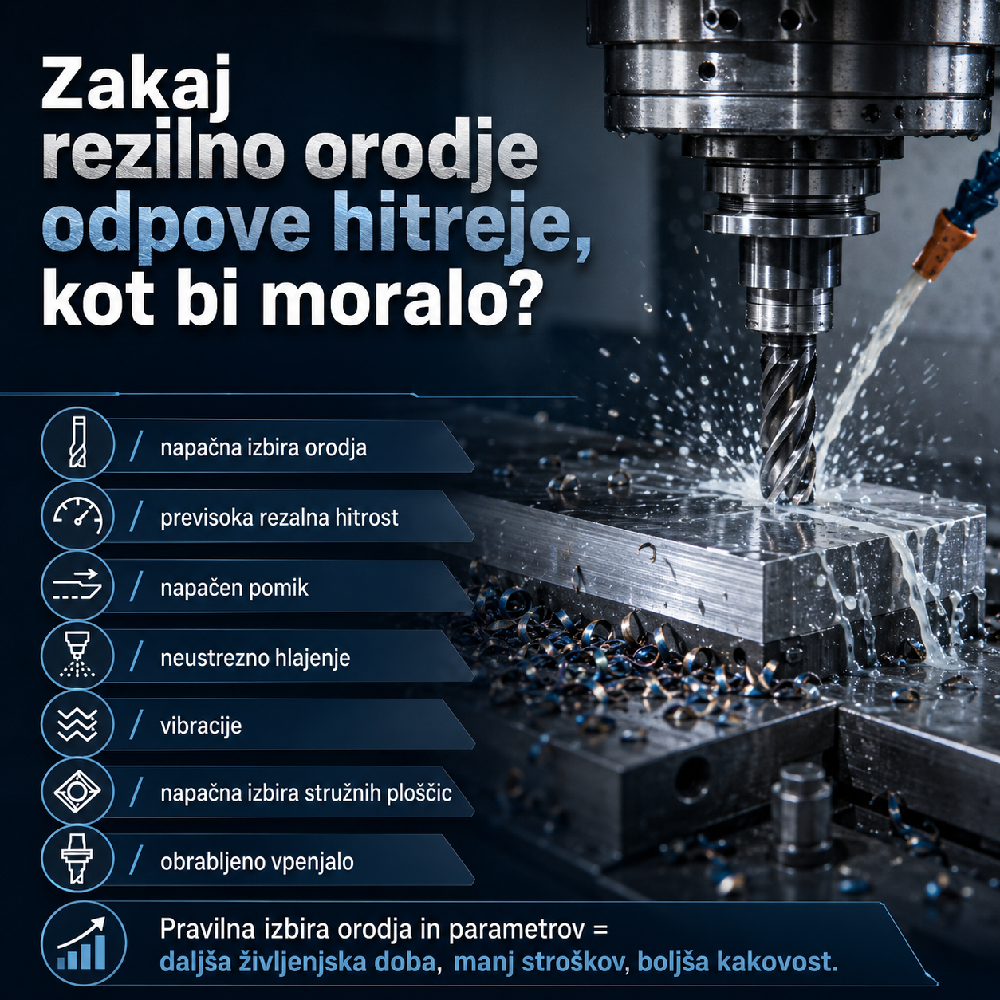Razlogi zakaj rezilno orodje odpove